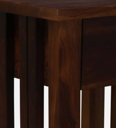 Functional Bedside Table with Open Storage Shelf and Single Pull Drawer - Image 9