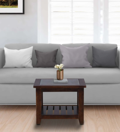 Contemporary Wooden Coffee Table with Storage Drawers and Smooth Top