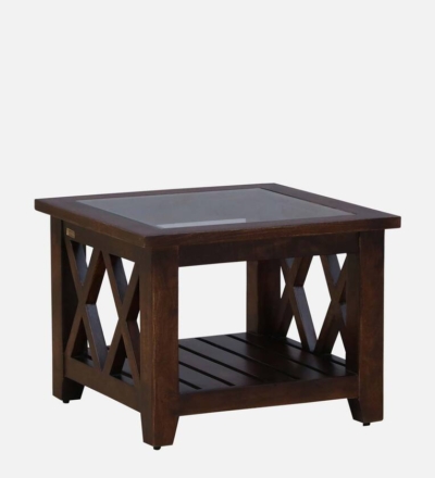 Designer Wooden Coffee Table with Storage Basket and Smooth Finish For Online - Image 4