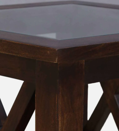 Designer Wooden Coffee Table with Storage Basket and Smooth Finish For Online - Image 6