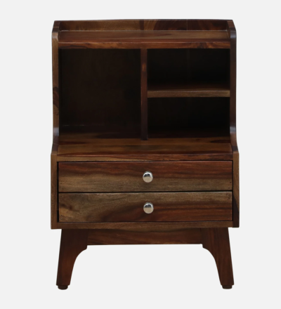 Sierra Sheesham Wood Bedside Table With Drawers By Sarve Furniture - Image 5