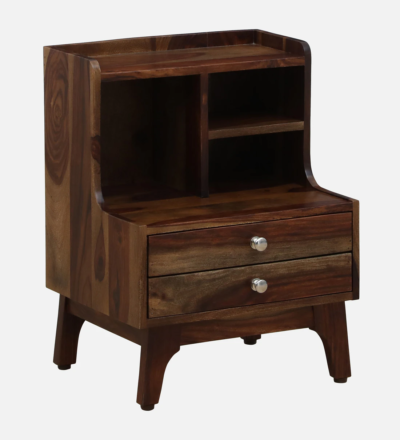 Sierra Sheesham Wood Bedside Table With Drawers By Sarve Furniture - Image 4