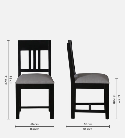 Dining Set Solid Sheesham Wood For Kitchen with Slatted Chair Back and Wide Table - Image 4