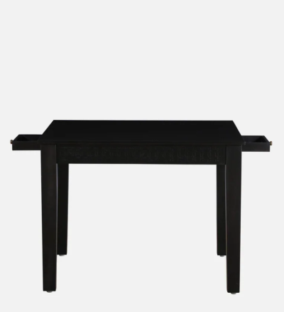 Dining Set Solid Sheesham Wood For Kitchen with Slatted Chair Back and Wide Table - Image 5