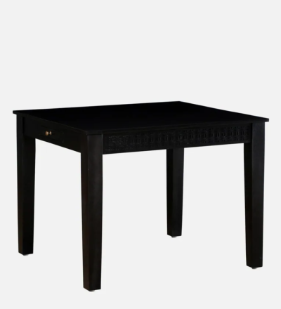 Dining Set Solid Sheesham Wood For Kitchen with Slatted Chair Back and Wide Table - Image 11