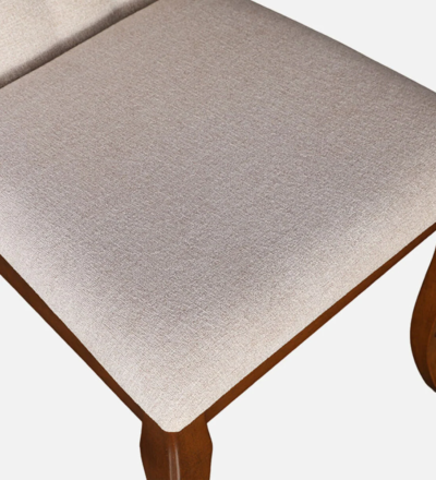 Designer Dining Chair with Wood Frame and Comfortable Upholstered Cushion (Set Of 2) - Image 8