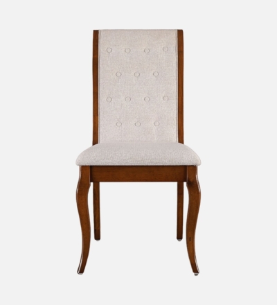 Designer Dining Chair with Wood Frame and Comfortable Upholstered Cushion (Set Of 2) - Image 4