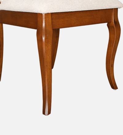 Designer Dining Chair with Wood Frame and Comfortable Upholstered Cushion (Set Of 2) - Image 11