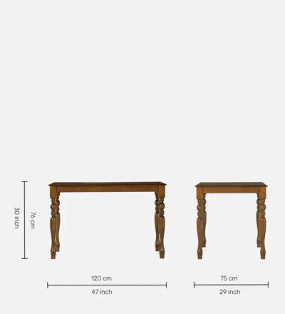 Elegant Teak Dining Set with Classic Chairs and Smooth Finished Tabletop - Image 3
