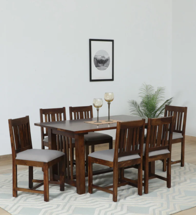 Dining set with bench seating and cushioned chairs for dining room – Buy online
