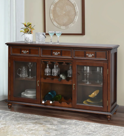 Solid wood bar cabinet Bar unit with stemware holder Lockable wine cabinet Wooden liquor storage cabinet Secure home bar furniture Bar cabinet with glass rack Wine glass holder cabinet Wooden bar with lockable doors Designer bar unit for home Sarve Furniture bar cabinet