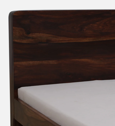 Classic Double Home Bed with Carved Wooden Headboard and Simple Leg Design - Image 10