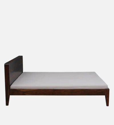 Classic Double Home Bed with Carved Wooden Headboard and Simple Leg Design - Image 5