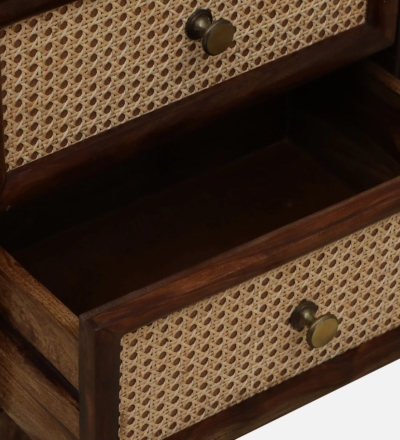 Axion Bedside Table Sheesham Wood By Sarve Furniture - Image 9