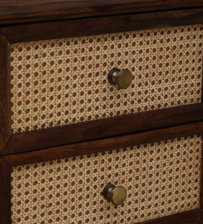 Axion Bedside Table Sheesham Wood By Sarve Furniture - Image 11