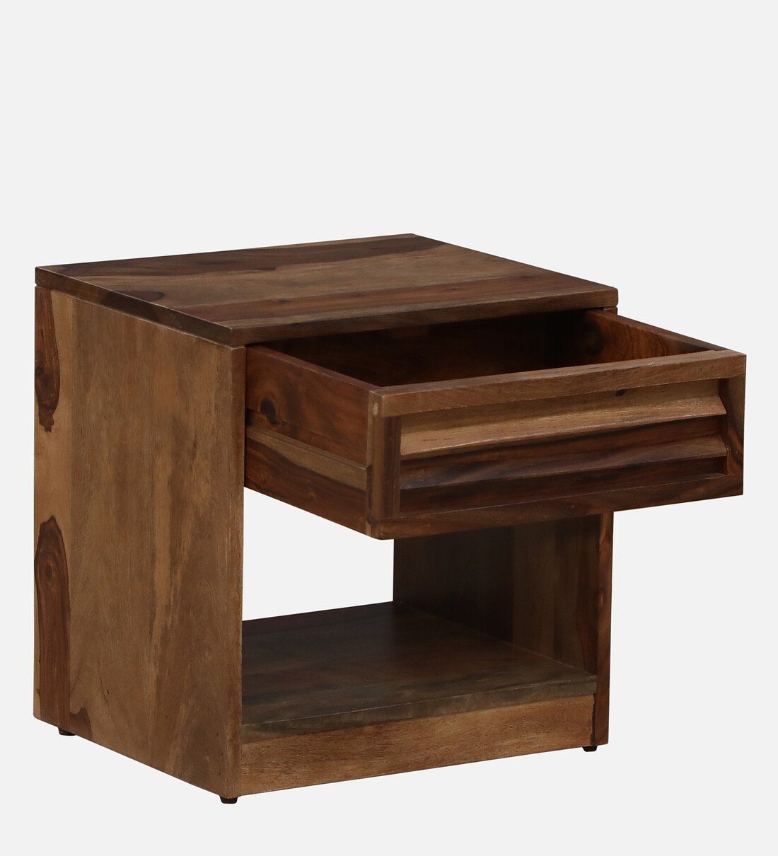 Nestlin Bedside Table Sheesham Wood With Drawer By Sarve Furniture - Image 8