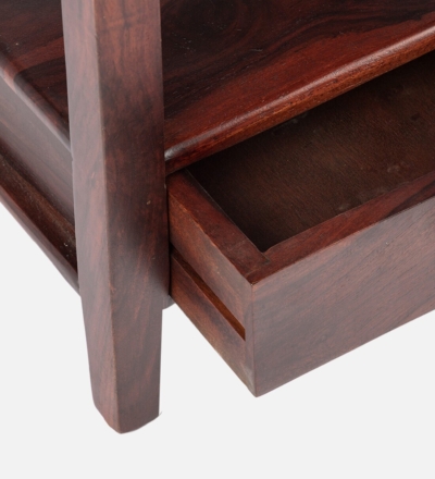 Sheesham Wood Bedside Table with Drawer By Sarve Furniture - Image 6
