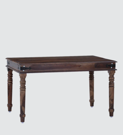 Durable Home Dining Set with Solid Wood Table and Four Upholstered Chairs - Image 8
