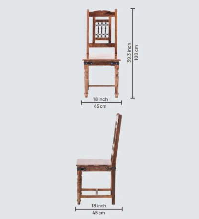 Durable Home Dining Set with Solid Wood Table and Four Upholstered Chairs - Image 3