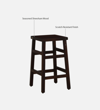Adjustable Height Metal Bar Stool with Wooden Seat By Sarve Furniture - Image 4