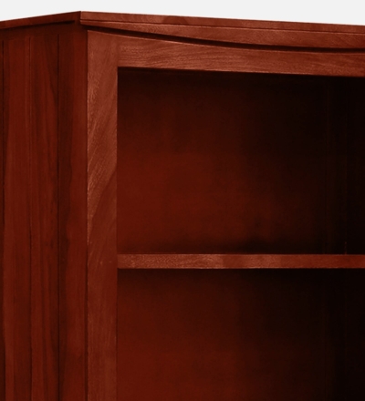 Solid Wood Sheesham Bookshelf with Spacious Shelves and Decorative Carving - Image 8