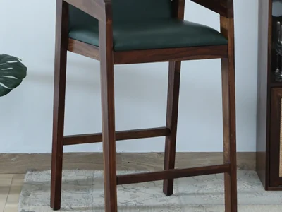 Wooden stool with backrest Comfortable bar seating High bar stool with back Tall kitchen counter stool Wooden tall chair for bar Solid wood bar stool Ergonomic bar stool wood Bar furniture for home Stylish tall wooden chair Back support bar stool