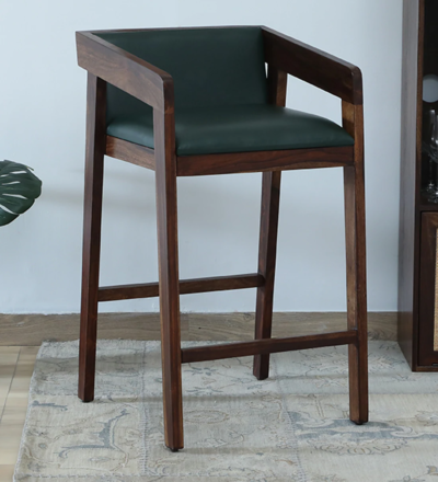 Wooden stool with backrest Comfortable bar seating High bar stool with back Tall kitchen counter stool Wooden tall chair for bar Solid wood bar stool Ergonomic bar stool wood Bar furniture for home Stylish tall wooden chair Back support bar stool