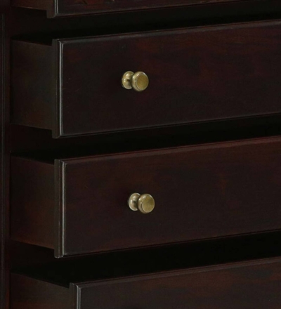 Antique Chest of Drawers with Smooth Finish and Brass Knob Pulls Online - Image 8