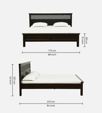 Latest bed models Sheesham Wood Without Storage Bed By Sarve Furniture - Image 3