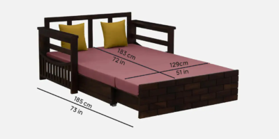Convertible Sofa Bed 2 Seater with Storage for Living Room and Daily Sleeping Use - Image 4