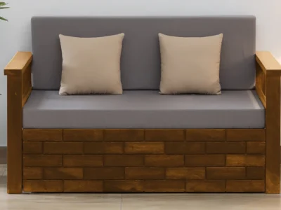 Wooden Frame Sofa with High-Density Foam Cushions and Durable Fabric Cover