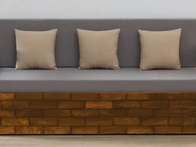 Wooden Sofa Bed with Storage for Living Room and Guest Use