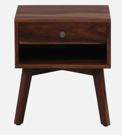 Elegant Bedside Table Bedroom in Sheesham Wood with Dual Storage Drawers - Image 5