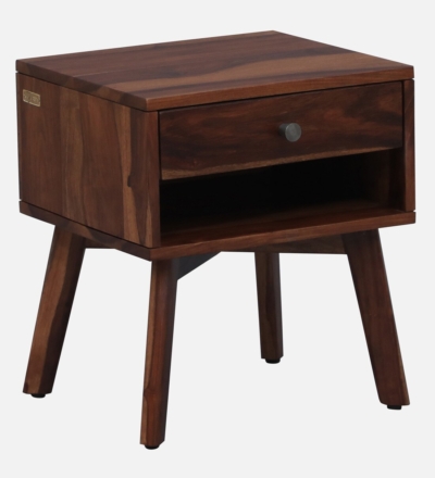 Elegant Bedside Table Bedroom in Sheesham Wood with Dual Storage Drawers - Image 6