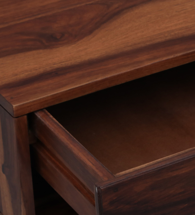 Elegant Bedside Table Bedroom in Sheesham Wood with Dual Storage Drawers - Image 9