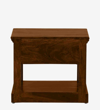 Functional Bedside Table with Polished Wood Surface and Storage Drawer Option - Image 7