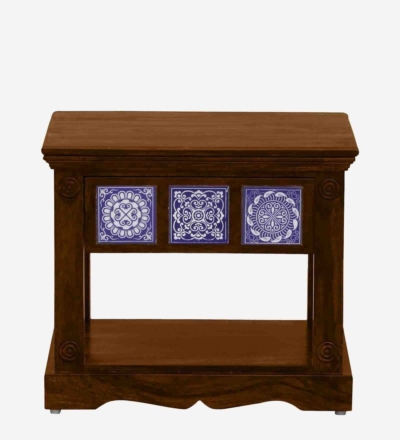 Functional Bedside Table with Polished Wood Surface and Storage Drawer Option - Image 6