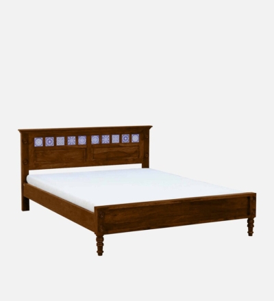 Durable Sheesham Wood Bed WIthout Storage By Sarve Furniture - Image 4