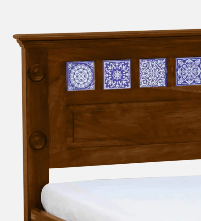 Durable Sheesham Wood Bed WIthout Storage By Sarve Furniture - Image 7