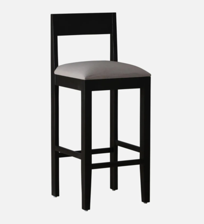 Modern High Stool with Cushioned Top and Wooden Base By Sarve Furniture - Image 4