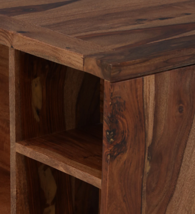 Nesting Tables Wooden with Designer Finish and Stackable With Cushioned Stools - Image 12