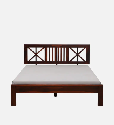 Antique Look Wooden Bed Frame – Without Storage, Wood Carved Details By Sarve Furniture - Image 7