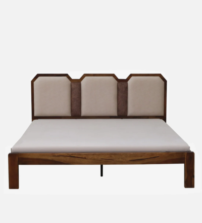 Pure Solid Wood Bed With Gaddi Headboard By Sarve Furniture - Image 4