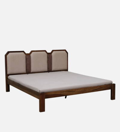 Pure Solid Wood Bed With Gaddi Headboard By Sarve Furniture - Image 5