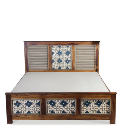 Silven Sheesham Wood Bed with Hydraulic Storage By Sarve Furniture - Image 6