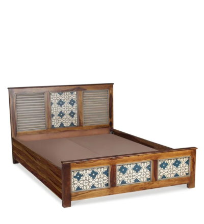 Silven Sheesham Wood Bed with Hydraulic Storage By Sarve Furniture - Image 7