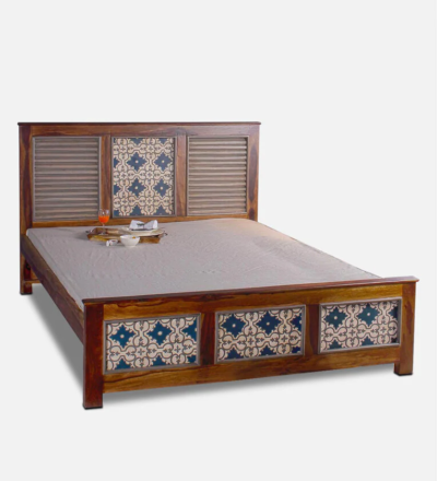 Silven Sheesham Wood Bed with Hydraulic Storage By Sarve Furniture - Image 9