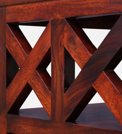 Handcrafted Chest of Drawers Sheesham with Polished Top and Storage Units - Image 10