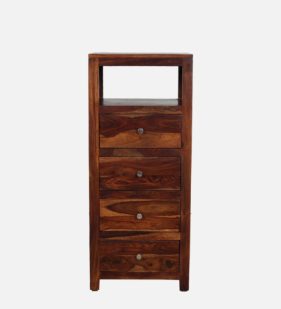 Handcrafted Chest of Drawers Sheesham with Polished Top and Storage Units - Image 7