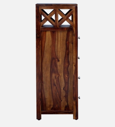 Minimalist Chest of Drawers Wooden with Teak Finish and Sleek Drawer Handles - Image 6